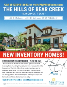 New Homes Available Now in The Hills of Bear Creek