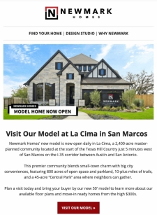 Newmark Homes Now Selling in Two New Austin-Area Communities!
