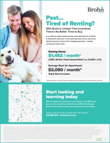 Owning Costs Less Than Renting!