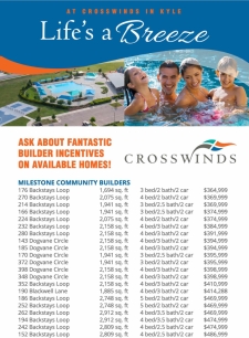 QMIs in Kyle from $360s @Crosswinds
