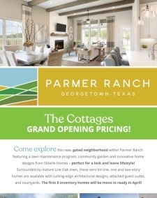 The Cottages – Grand Opening Pricing Now Available at Parmer Ranch