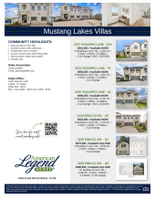 Mustang Lakes Villas Inventory