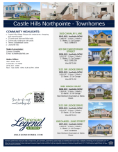 The Cottages Townhomes &ndash; Castle Hills Inventory