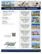 The Cottages Townhomes – Castle Hills Inventory