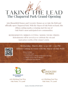 The Chaparral Park Grand Opening