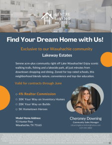 4% Realtor Commission with Centre Living Homes