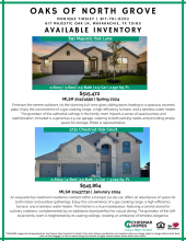 Oaks of North Grove Now Selling!