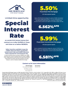 Limited Time Special Interest Rate