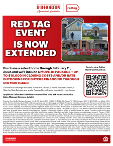 Red Tag Event Is Now Extended!