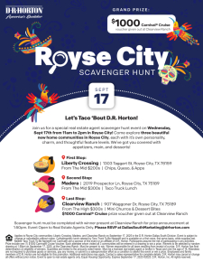 Royse City Scavenger Hunt