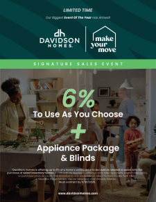 Enjoy An Appliance Package + Up to 6% Towards Inventory Homes