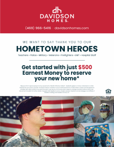 Hometown Heroes Receive $500 to Reserve Their New Home