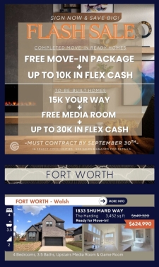 FLASH HOME SALE! SIGN NOW & SAVE BIG! Free Move In Package, Flex Cash & MORE!