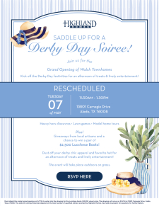 Derby Day Soiree at Walsh Townhomes