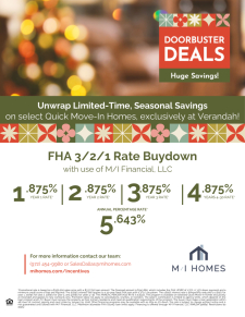 3/2/1 Rate Buydown in Verandah
