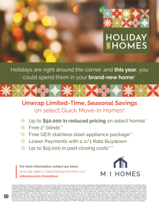 Unwrap Limited-Time, Seasonal Savings During Holiday of Homes
