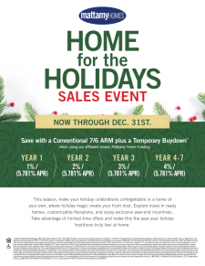 Home for the Holidays Sales Event