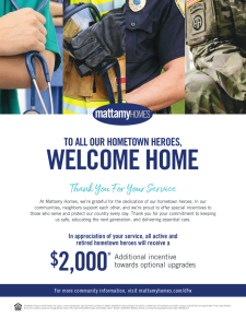 Hometown Heroes Will Receive $2,000 Towards Upgrades