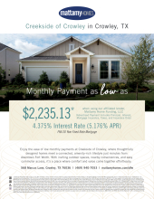 Low monthly Payments at Creekside of Crowley