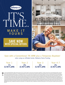 Save with First Year Rates as Low as 1% (5.781% APRR) plus a Temporary Buydown!