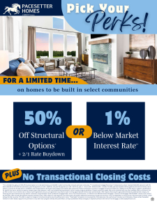 Pick Your Perk on To Be Built Homes