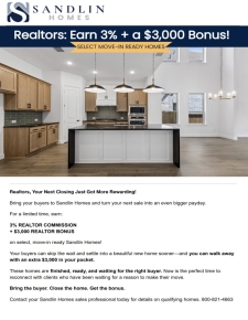 Realtors: Earn 3% + a $3,000 Bonus!