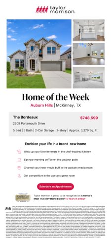 4% Commission on the final home at Auburn Hills
