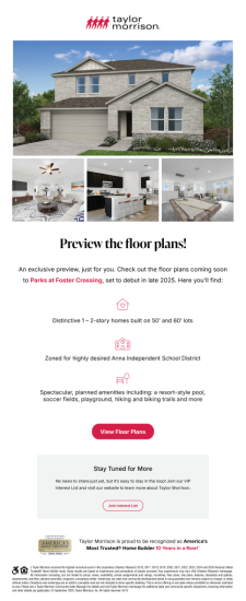Parks at Foster Crossing Floor Plans