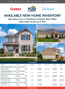 Available New Home Inventory!