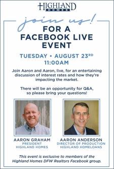 Join Us! FB Live and Q&A on Interest Rates & Today’s Market