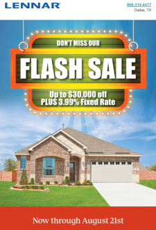 Up to $30K Off PLUS 3.99% Fixed Rate on Select Lennar DFW Homes!
