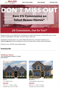Want to Earn 5% Commission? It's a Breeze with Beazer Homes!