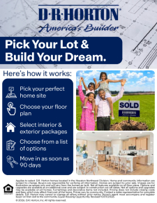Pick Your Lot & Build Your Dream.