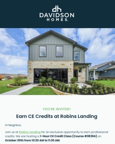 CE Credit Class in Robins Landing