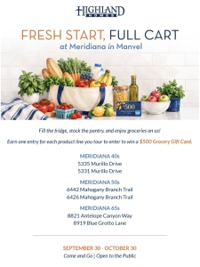Fresh Start, Full Cart at Meridiana