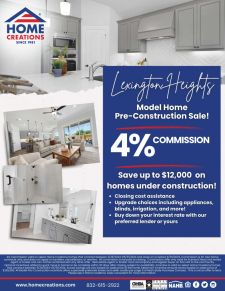 Pre-Construction Sale in Lexington Heights