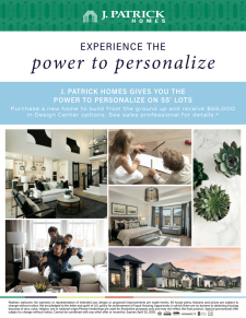Power to Personalize - 55' Lots