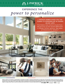 Power to Personalize - 90' Sienna Lots