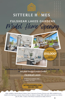 Receive Up to $15K in Design Center Credit in Fulshear Lakes Gardens