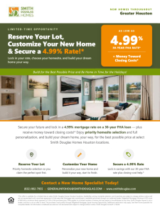 Customize Your New Home & Secure a 4.99% Fixed-Rate!