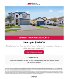 Act fast - Cash price savings for your clients right now!