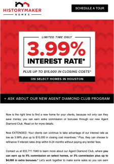 3.99% Interest Rate with HistoryMaker Homes