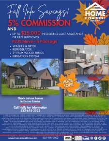 5% Commission and Great Buyer Incentives in Dayton, TX!