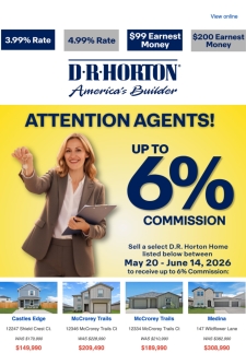 6% Commission on select homes!