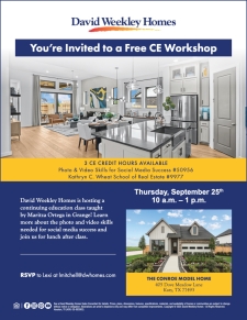 David Weekley Homes Invites you to a Free CE Workshop in Grange