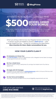 Don't Miss Out On A $500 Model Home Tour Bonus 🏡