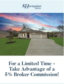 Earn 5% Commission at Select Communities in East Houston!