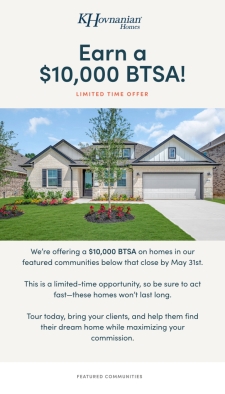 Earn a $10K BTSA in Select Communities