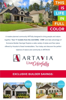 Exclusive Builder Savings in ARTAVIA!