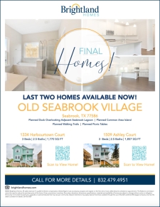 Final Homes in Old Seabrook Village!